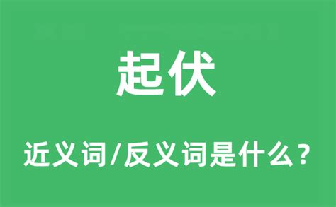 起伏意思